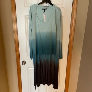 White House Black Market Escapist Ombré tank and long cardigan